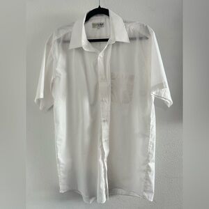 Topline Uniforms White Short Sleeve Dress Shirt